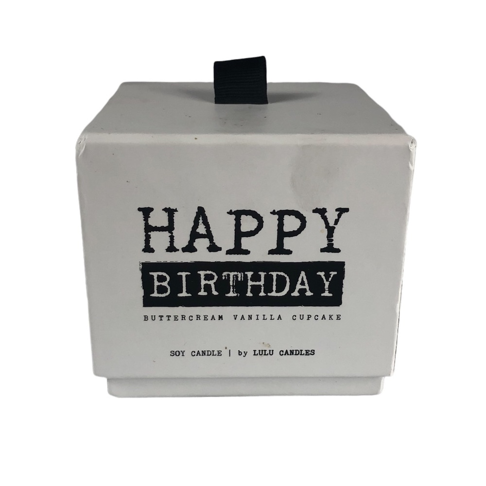 Happy Birthday Buttercream Vanilla Cupcake Candle from Lulus Candles - Picture 2 of 9